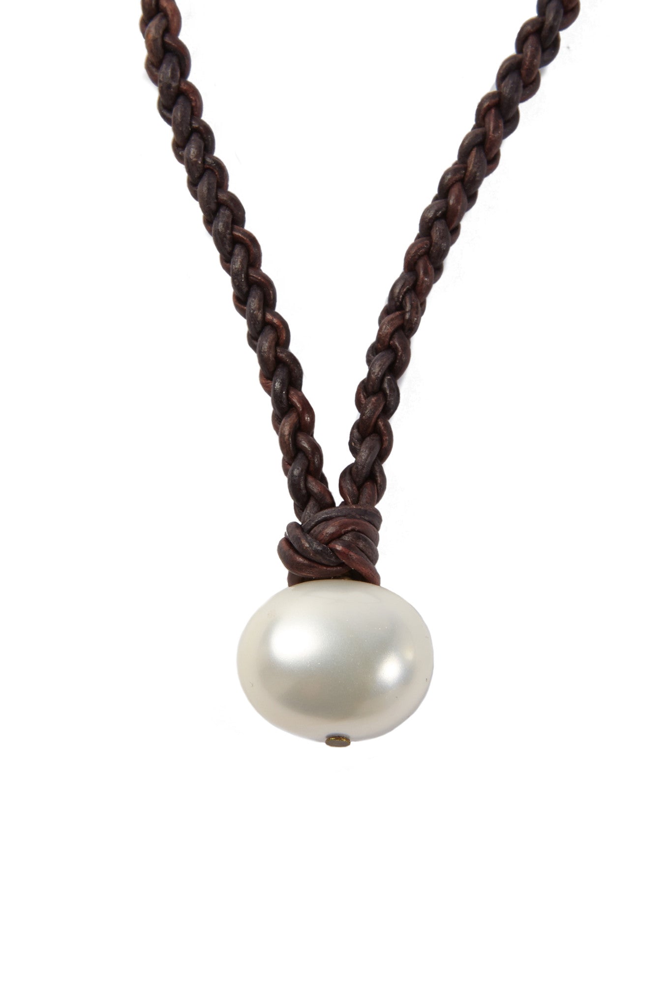 North Sound ( Signature) Leather and Pearl Necklace
